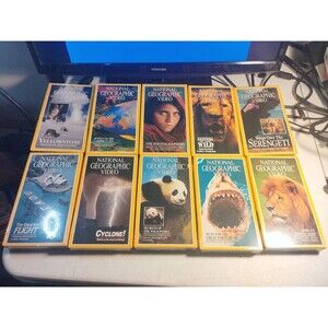 National Geographic Documentary Video Tapes (VHS) Lot Of 10 New & Sealed